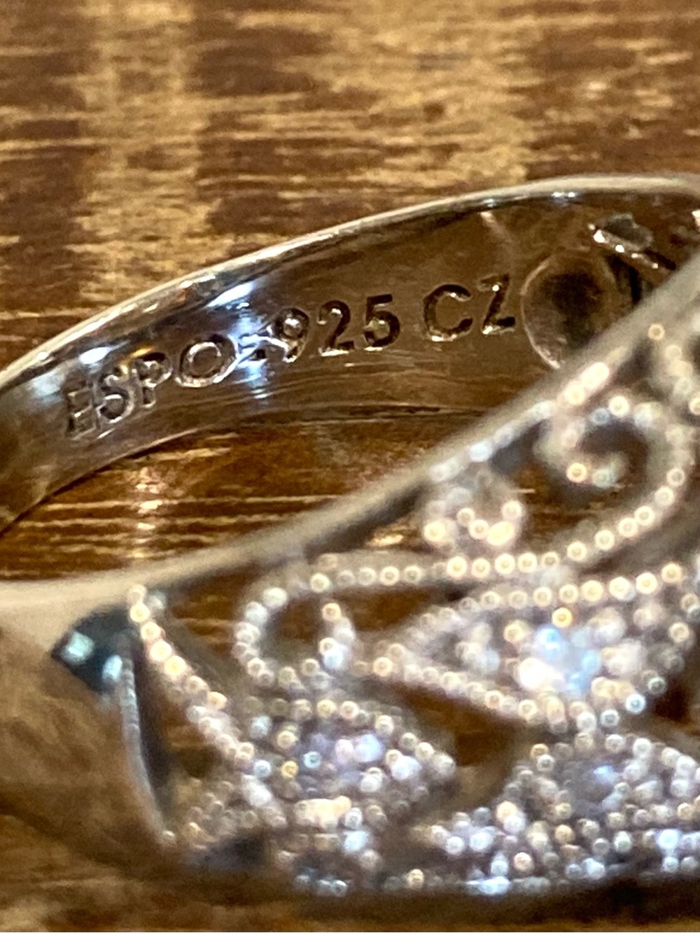 Joseph Esposito ESPO Peach Jubilee Sterling Silver Ring - Size 9 - Picture 3 of 16